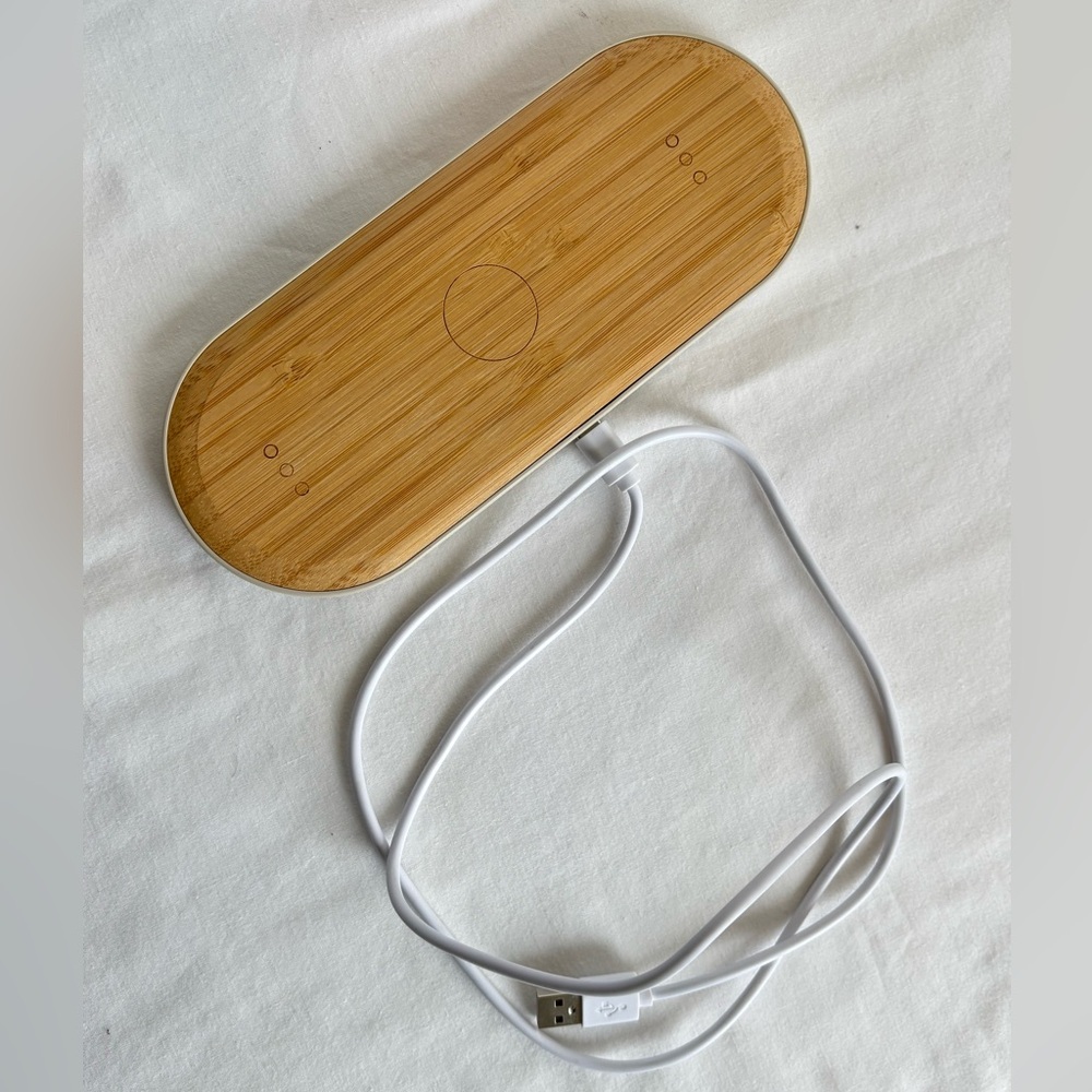 MVMT Bamboo Wireless Charging Pad with USB Cable
